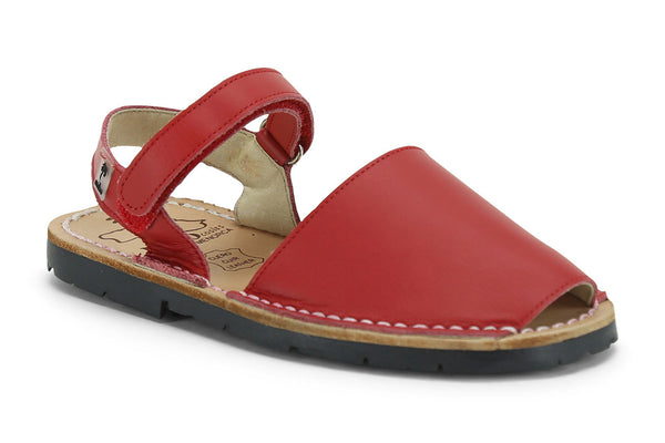 Mibo Avarcas Kids Hook and Loop Brown Leather Slingback Sandals - THE  AVARCA STORE