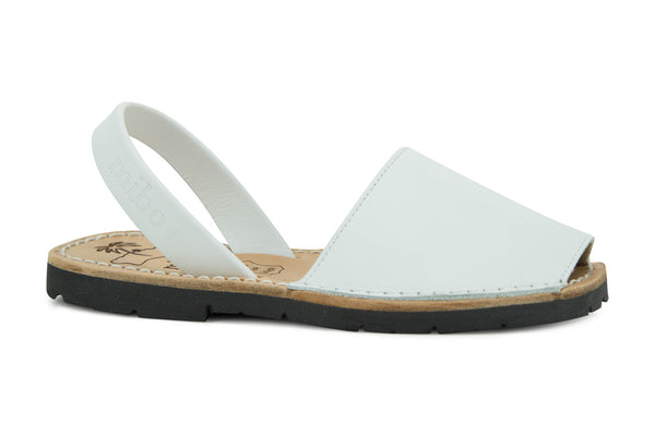 Mibo Avarcas Kids Classics White Leather Slingback Sandals - THE AVARCA ...